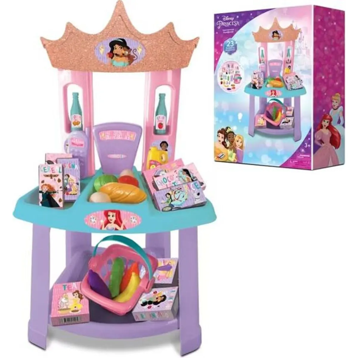 DISNEY Princesa Supermercado – Set de Juego con 23 Accesorios