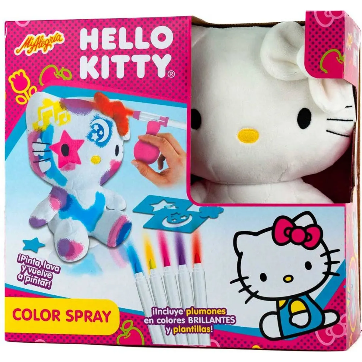 HELLO KITTY Color Spray – Peluche Lavable para Pintar y Decorar
