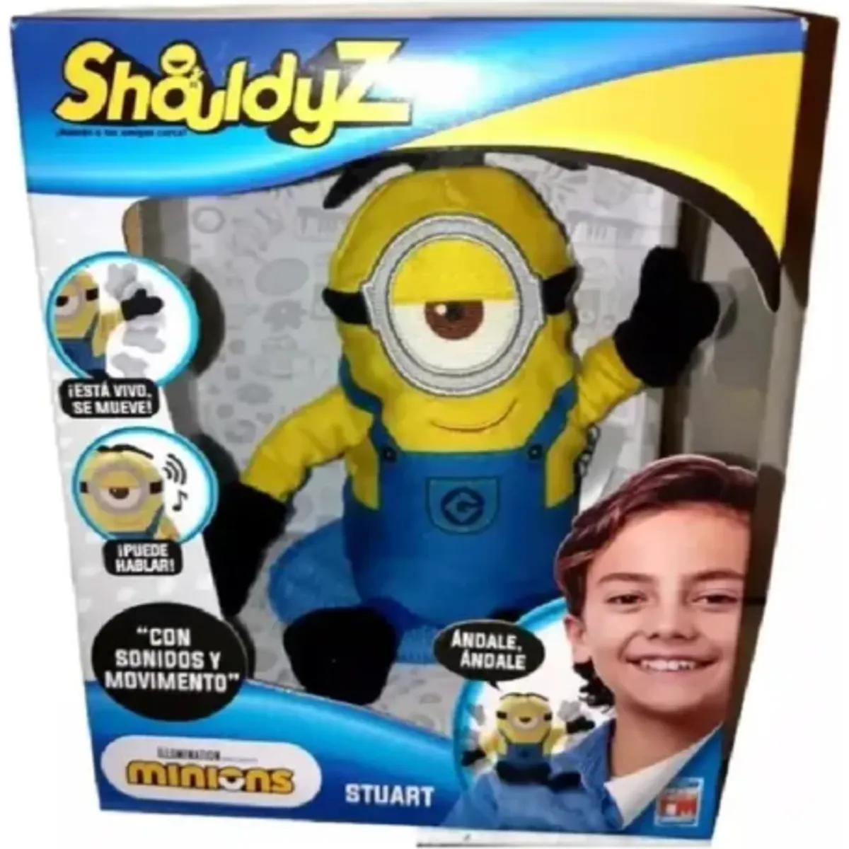 Peluche interactivo Shouldyz de Stuart de Minions con sonidos y movimiento
