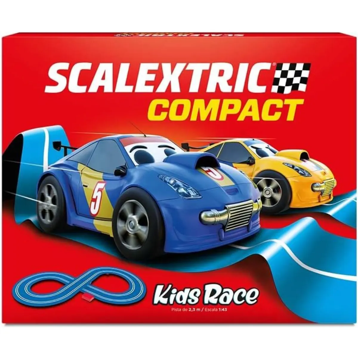 Pista Scalextric Compact Kids Race con autos eléctricos de carreras para niños