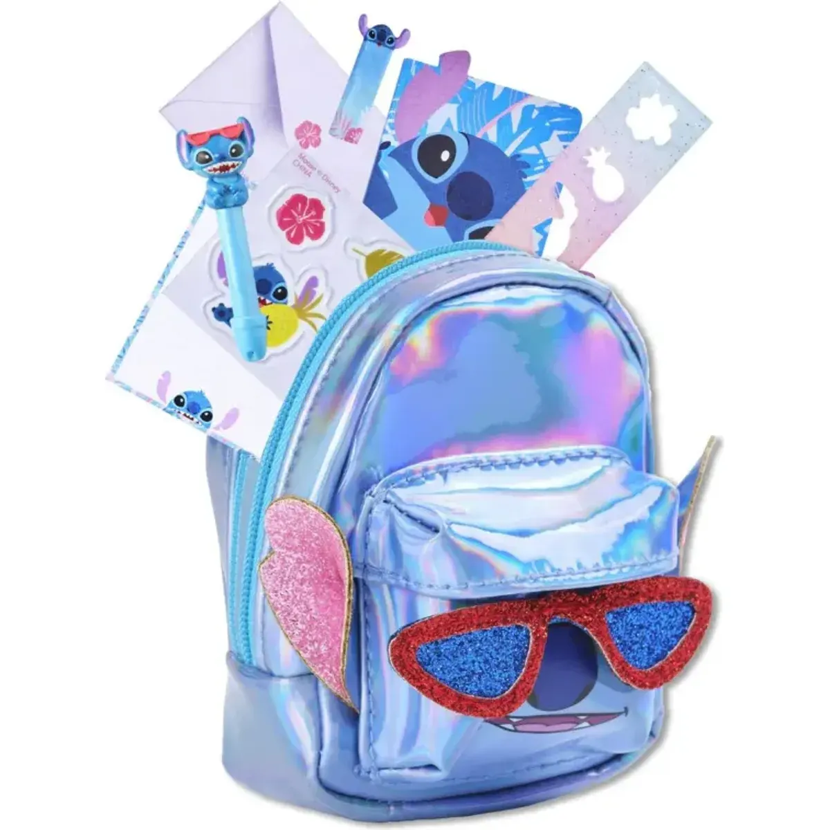 Real Littles Lilo & Stitch – Mini Mochila de Stitch con 6 Artículos de Papelería